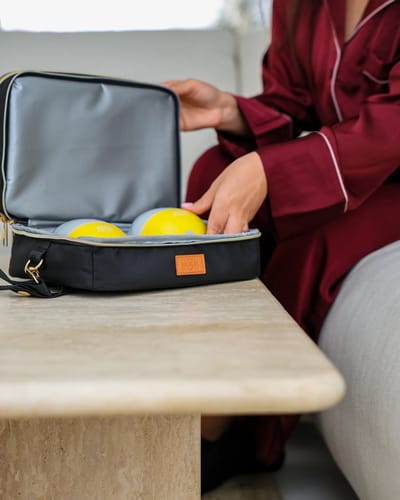 Luxe geïsoleerde koeltas - Kolftas Borstvoeding - Koeltas - Moedermelk Bewaarzakjes - Inclusief Koelelement - Zwart