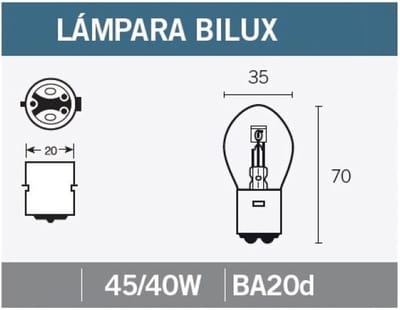 tecnium autolamp 12v 45/40w ba20d / per stuk nieuw