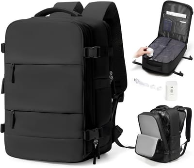SP® Vacuümrugzak - Casual Rugzak voor Dames - Waterdichte Laptoprugzak - Zwart - 20cm x 33cm x 47cm