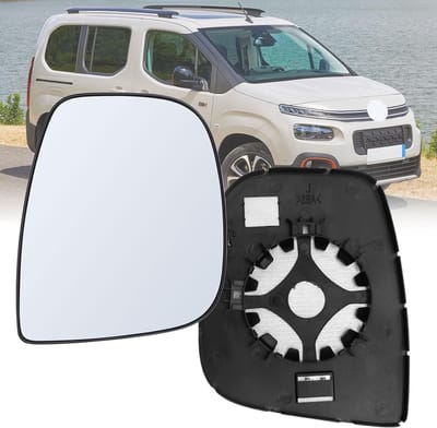 Verwarmd Achteruitkijkspiegels Glas voor Citroen Berlingo en Peugeot Partner MK2 2012-2018, Links, Anti-condens en Veiligheid