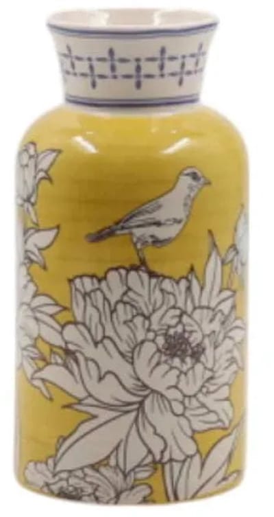 Mansion atmosphere Sunshine Bloom vaas geel 18cm
