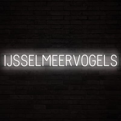 IJSSELMEERVOGELS - Lichtreclame Neon LED bord verlicht | SpellBrite | 144,13 x 16 cm | 6 Dimstanden & 8 Lichtanimaties | Reclamebord neon verlichting