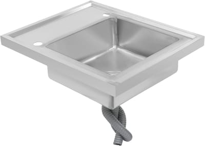 Ruime RVS Keukenwasbak 60 x 50 x 15,5 cm met Afvoerruimte voor Thuis en Horeca