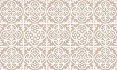 Plaktegels - Zelfklevende Tegels - Ulticool - Mandala Portugees Sepia Beige - Decoratie Sticker Tegels - Accessoires Versiering Achterwand - 15x15 cm - 15 stuks Plakfolie Tegelstickers - Sticktiles - Badkamer - Keuken