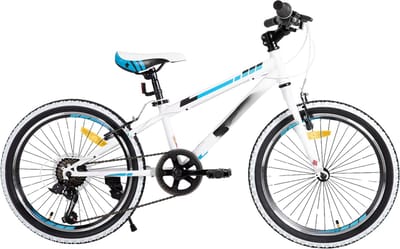 Kinderfiets – Voor kinderen 7-12 jaar – Mountainbike, 1 of 7 versnellingen – 51-61 cm, wit