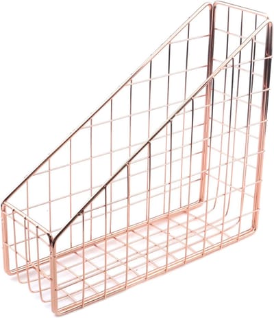 Documentenhouder - Bureau organizer - Papieren sorteren - Hollowed design - 25 cm breed - Rosé goud