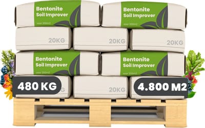Bentoniet Klei – Zandgrond Bodemverbeteraar( 24x = 480 kg – voor 4800 m2) - Organifer