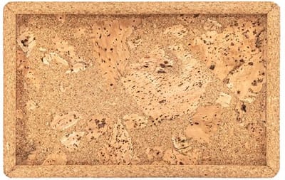 ZICZAC - Dienblad - QUERCO - 100% kurk - Rechthoekig - 22,5x14,5cm - Rock - SET/2