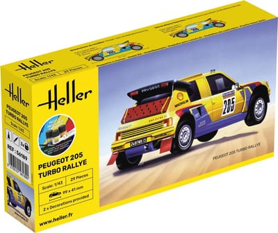 Heller Modelbouwpakket Militaire voertuigen - 56189 Peugot 205 Turbo Rally Auto - Starter Kit Plastic - 1:43 - Modelbouw