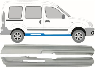 Volledige dorpel voor Renault Kangoo 1997-2008 / Links + Rechts / Set