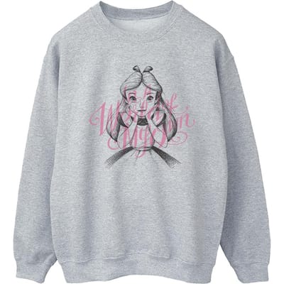 Disney Dames/Dames Alice In Wonderland In Een Wereld Van Mijn Eigen Sweatshirt (Sportgrijs)