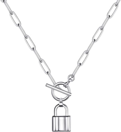 Ketting - Slot - Locket love - Zilverkleurig - Stainless steel - 58 Centimeter - Damesdingetjes