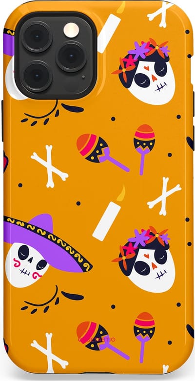 Casetastic Hoesje Geschikt voor Apple iPhone 12/12 Pro Magsafe - Stijlvolle Beschermende Duo-layer Case - Viva Muertos