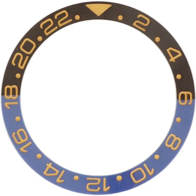 Keramische Horlogebezel Inzet 38mm Blauw Zwart Basis Goud Cijfer Horlogebezel Ring Vervangingsaccessoire black