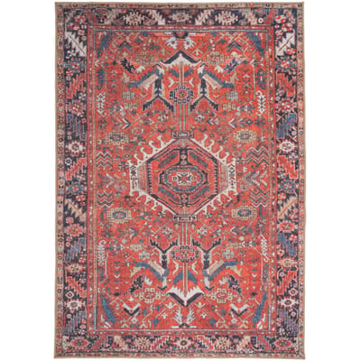 Perzië Verouderd Terracotta Wasbaar Rustiek Tapijt Retro Woonkamer Sofa Salontafel Antislip Vloermat Slaapkamer Decor Tapijt 40x60cm