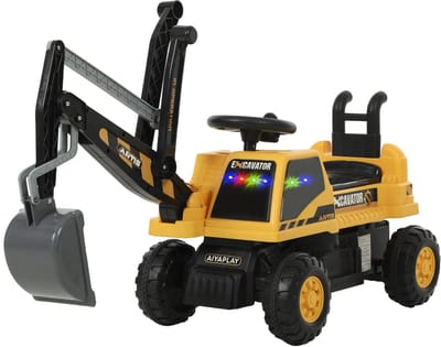 Aiyaplay Kids Ride-on Construction Car-Kunststof, Metaal-113L x 36B x 57H cm-Geel