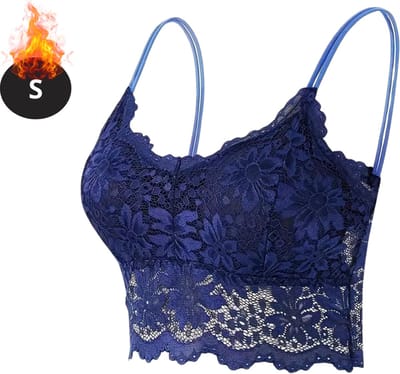 Bovista BH Zonder Beugel - Zonder Bandjes - Push-up Bh's - Comfort Beha - Comfortabel - Sterk - Blauw - Maat S