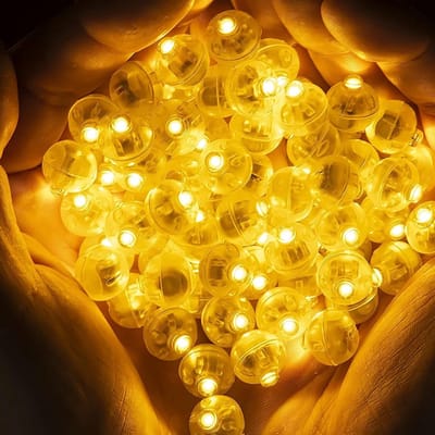 Pack van 100 ronde LED ballonlichten - Mini LED verlichting voor ballonnen, warm wit, ideaal voor verjaardagen, bruiloften, kerst en feesten