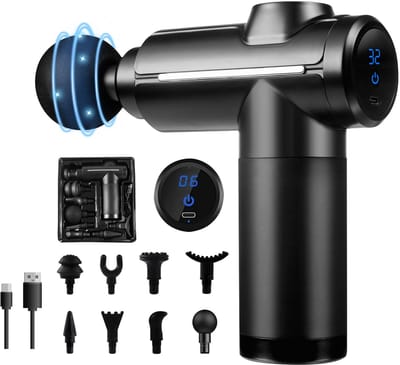 carmdering - Spiermassagepistool - Percussie Massageapparaat - Draadloze Massager - 32 Snelheidsniveaus - LCD Touchscreen - Duurzame Kunststof - Ergonomisch Design - Snelle Spierherstel - 1 Stuk