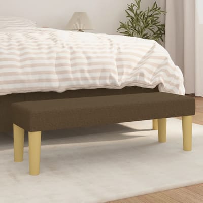 vidaXL - Bankje - 100x30x30 - cm - stof - donkerbruin
