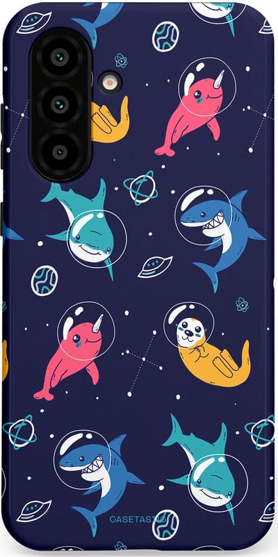 Casetastic Hoesje Geschikt voor Samsung A56 / A36 - Stijlvolle Beschermende Duo-layer Case - Ruimte Oceaan Blauw