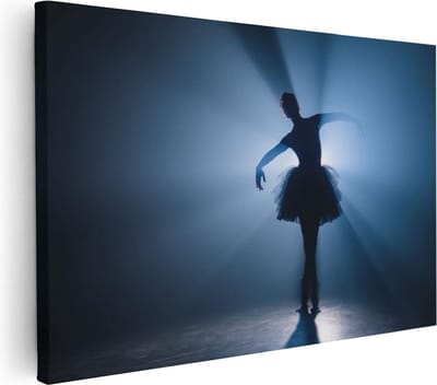 Artaza Canvas Schilderij Danseres - 30x20 cm - Klein - Muurdecoratie Ballet - Wanddecoratie Schilderij Vrouw - Schilderijen Op Canvas