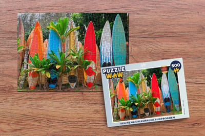 Puzzel Een rij van kleurrijke surfborden - Legpuzzel - Puzzel 500 stukjes
