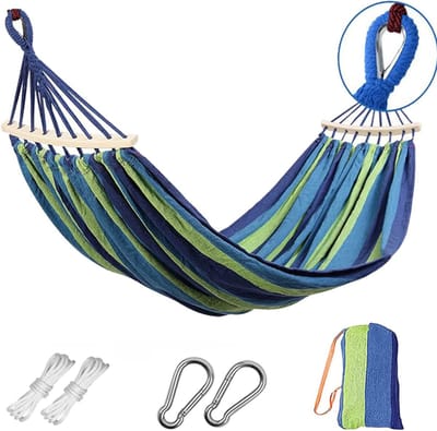 Dubbele Hangmat - Kampeerhangmat Twee Persoons Hangmat - Buiten Ontspannen - Handgebreide Knoop Bevestiging - B 260x150cm - Niet gespecificeerd