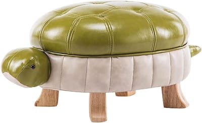 Voetenbankje Schildpad - Zitkrukje - Ontspanning Thuis - Creatief Ontwerp - 71x40x32cm - Bruin