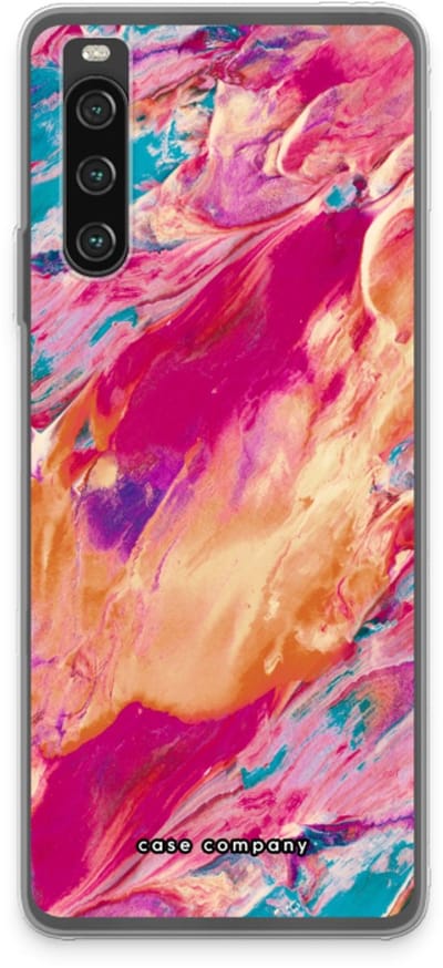Case Company® - Hoesje geschikt voor Sony Xperia 10 IV hoesje - Pastel Echoes - Soft Cover Telefoonhoesje - Bescherming aan alle Kanten en Schermrand