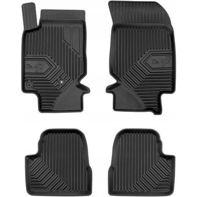 Frogum - No.77 - Automatten 3D - Geschikt voor CITROËN DS3 Crossback vanaf 2018 - 4-delig - TPE Rubber - Zwart