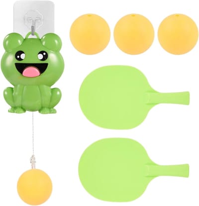 Tafeltennis Trainer - Indoor Tennisbal - Interactief Spelen - Zonder Tafel - 110 cm Lijn - Kikker