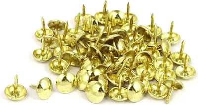 Aexit Meubelbekleding Thumb Tack Nail Push Pin Goudkleur 9mm x 11mm 60st