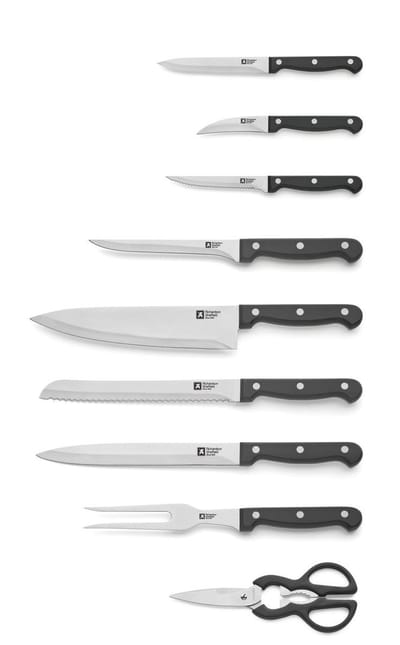 Richardson Sheffield Artisan – 9-delig Messenblok – Rubberhout- 13/0 Messenstaal – Sterk, Duurzaam & Betrouwbaar