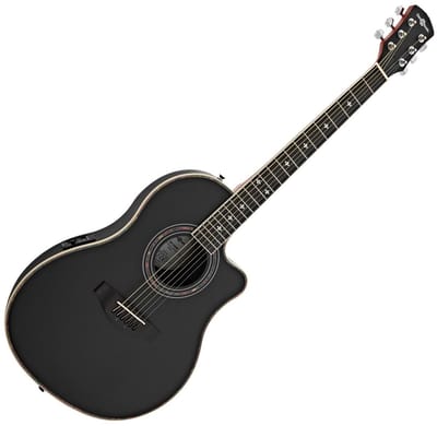 Roundback Electro Acoustic Guitar by Gear4music, Black