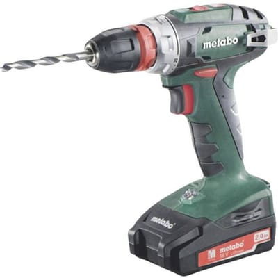 Metabo BS 18 Quick 602217500 Accu-schroefboormachine 18 V 2 Ah Li-ion Incl. 2 accus, Incl. koffer