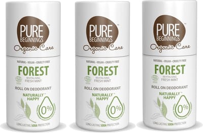 Pure Beginnings - Roll on deodorant - Forest - Revitalising Fresh Mint - 75ml - 3 Pak