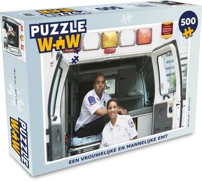 Puzzel Een vrouwelijke en mannelijke EMT - Legpuzzel - Puzzel 500 stukjes