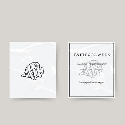 Tijdelijke tattoo tropische vis | Neptattoo volwassenen | Tijdelijke tattoo voor volwassenen | Temporary tattoo | Plaktattoos voor volwassenen | Neptattoos | Probeer zorgeloos een tattoo | tattforaweek
