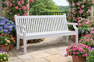 Rockwood® Parkbank Sandwick Kunststof - Nordic White 1.90m 1.90m