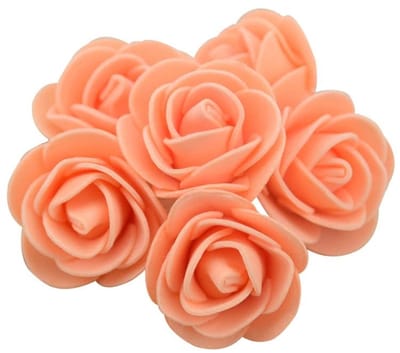 Dailygoods- Kunstrozen 3,5 cm - Schuimrozen - Kunstrozenkoppen - Decoratie - Bruiloft - Boeket - Handgemaakt met bladeren - Neprozen