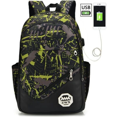 Waterdichte reislaptoprugzak Kinderen Schooltassen tiener Jongens meisjes camouflage schoolrugzak set Middelbare schoolrugzak