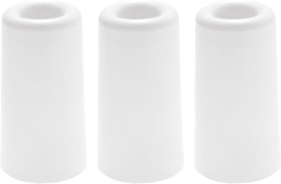 Deltafix Deurbuffer - 3x - deurstopper - wit - rubber - 75 x 40 mm - schroefbevestiging