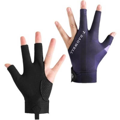 Biljart Handschoenen Drie Vinger Open Nieuwe Biljart Handschoenen Speciale Competitie Snooker Lichtgewicht Ademend Hoge Elasticiteit Antislip Touchscreen average size