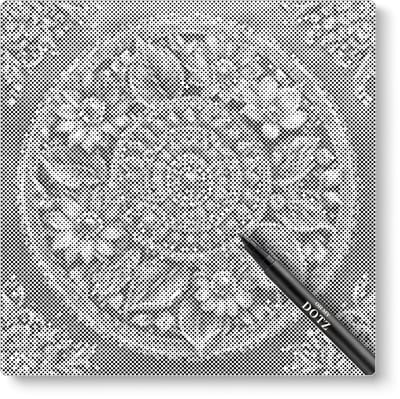 Oh My Dotz Bloemen Mandala - Dot painting stippelschilderij 50x50cm - Sinterklaas cadeau