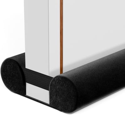 Dubbelzijdige Tochtstopper - Deur Isolatie - Tocht Buiten Houden - Kleefvrije Installatie - Tot 4 CM - Zwart