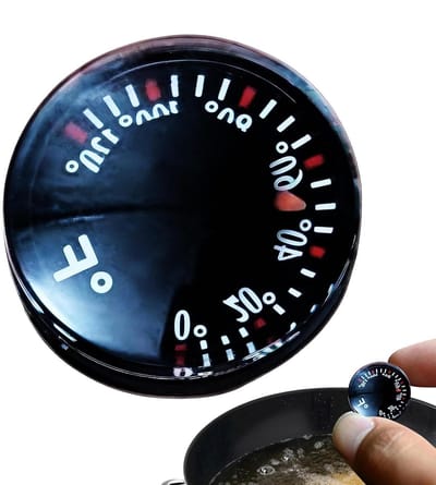 Analoge Temperatuurmonitor - Rond Scherm Thermograaf - Omgevingsbewaking Binnen - Nauwkeurige Real-time Gegevens - 3 cm - Transparant