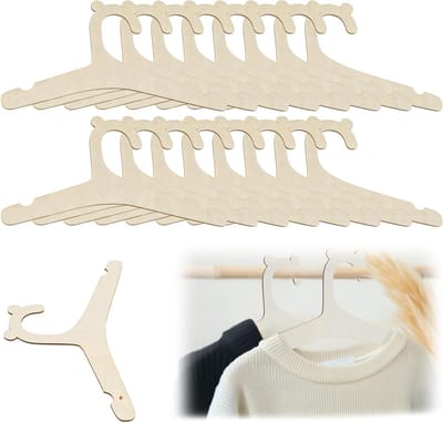 15 Stuks Houten Baby Kledinghangers, 9 Inch Baby Broekhangers voor Pasgeborenen, Ideaal voor Kinderkamers en Kleding van Kinderen