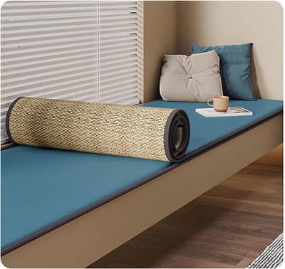 Erkerkussen Pluche - Vensterbankkussen Tatami - Comfortabel Zitten - Verdikt Antislip Ontwerp - 70x210 cm - Donkerblauw