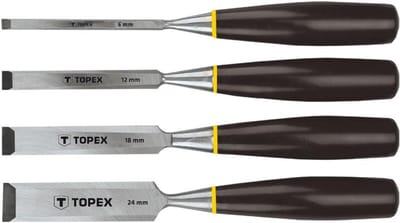 Set van 4 Houten Beitels (6, 12, 18, 24 mm) voor Precisiewerk